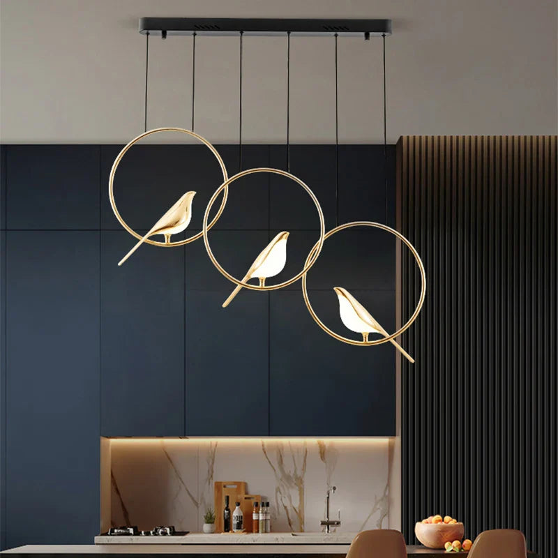 Econiko Magpie Bird LED Pendant Chandeliers for Nordic Modern Indoor Lighting