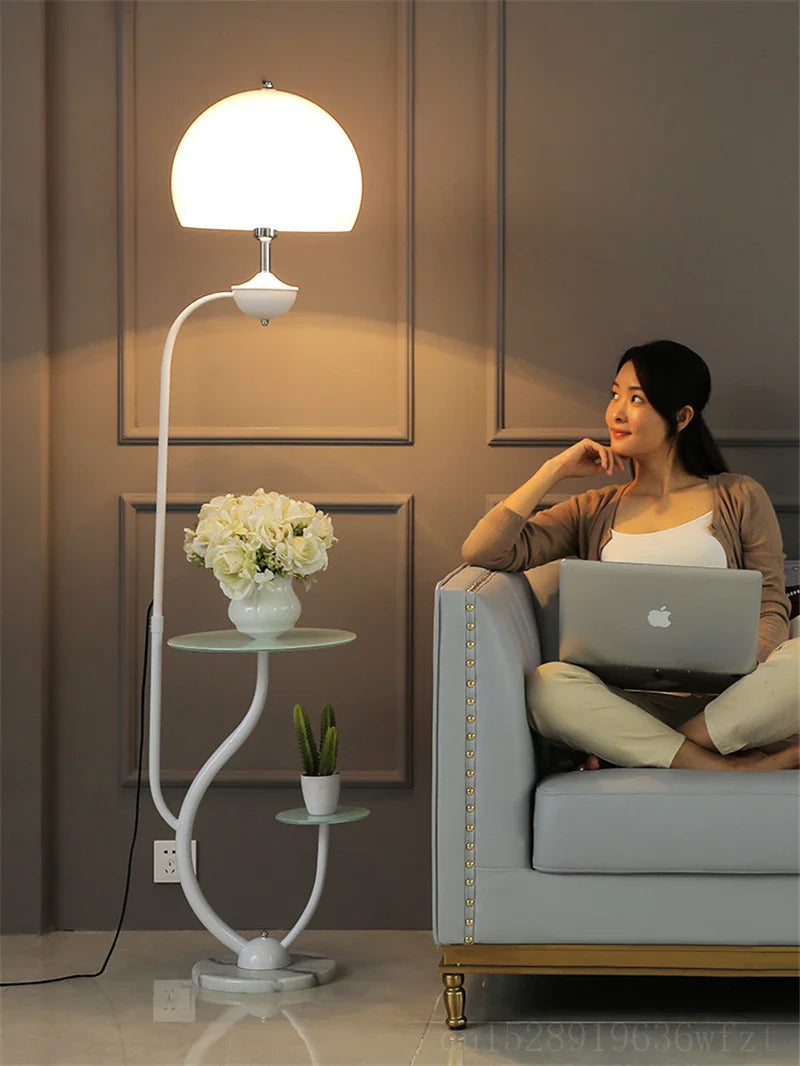 Acrylic Standing Lamp Shade by Econiko: Modern Floor Light for Living Room, Bedroom, or Sofa Reading