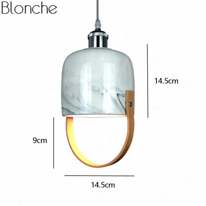 Ceramic Pendant Lights LED Hanging Lamp for Home Decor - Econiko