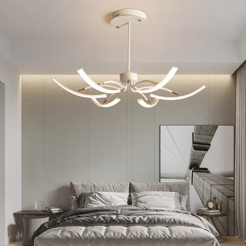 Chandelier Iron Dimmable Lustre by Econiko - Adjustable Hanging Lamps Ceiling for Home Décor