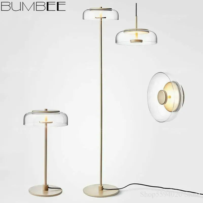 Clear Glass LED Table Lamps for Modern Art Decoration in Bedroom, Living Room by Econiko