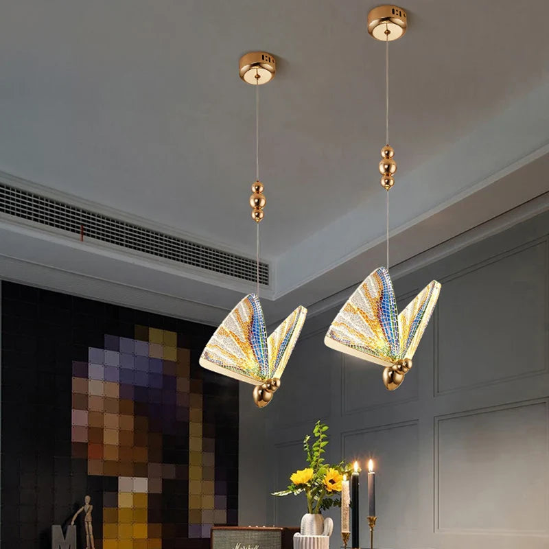 Econiko Butterfly Nordic LED Pendant Lights Modern Chandeliers for Home Decor & Indoor Lighting