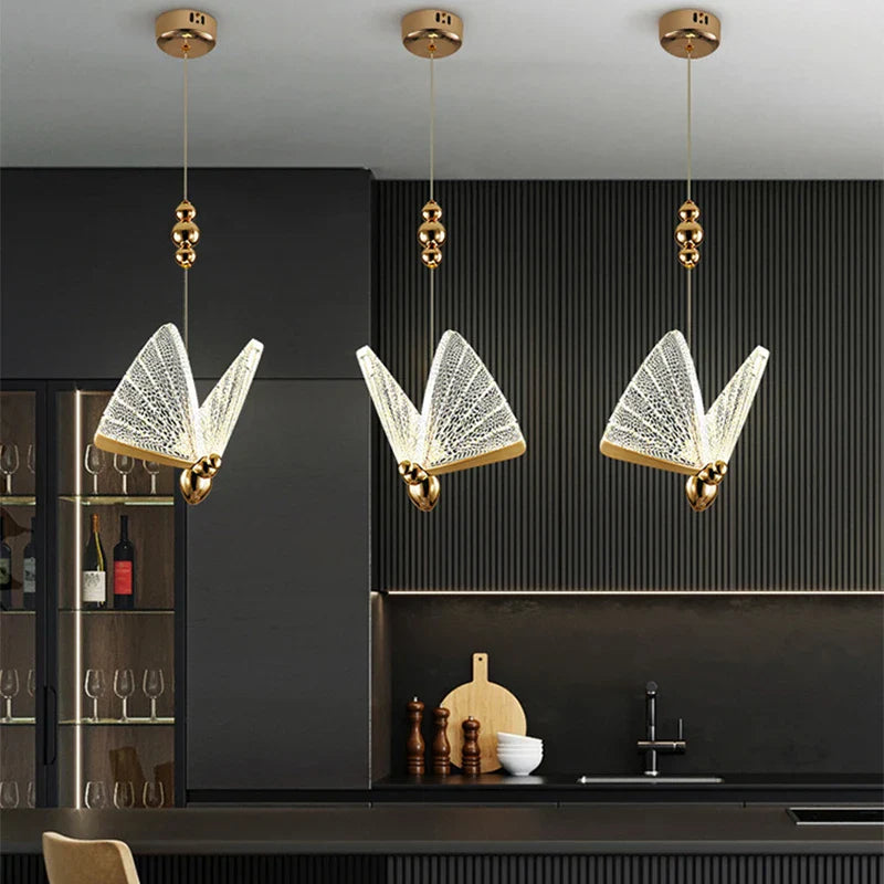 Econiko Butterfly Nordic LED Pendant Lights Modern Chandeliers for Home Decor & Indoor Lighting