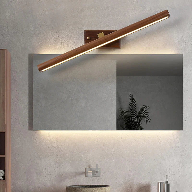 Nordic Wood LED Wall Lamp Rotatable Sconces Indoor Vanity Mirror Illumination - Econiko