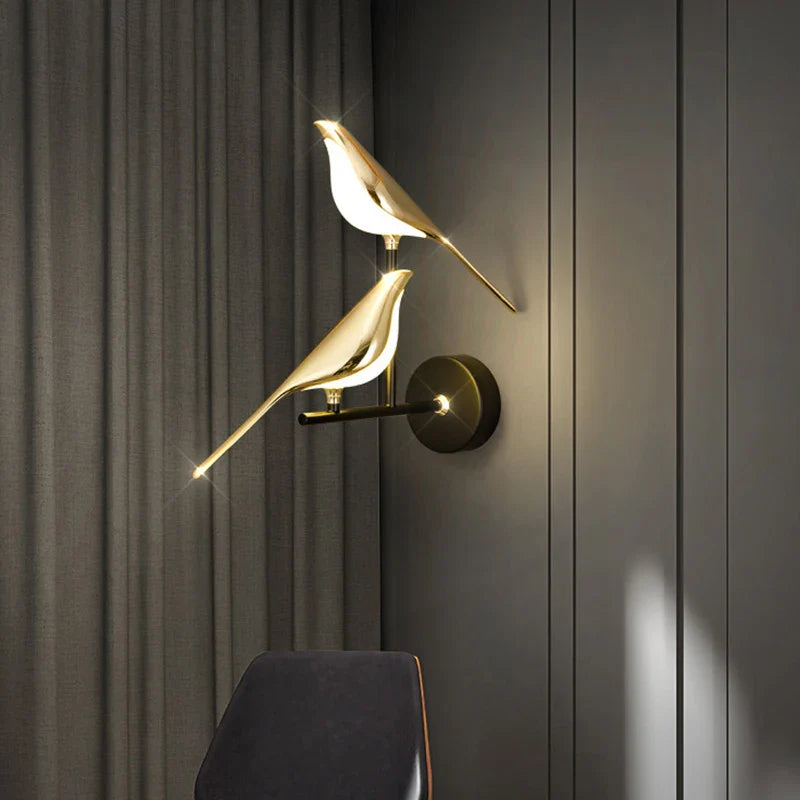 Econiko Magpie Bird LED Wall Lamp Sconce: Modern Indoor Lighting for Home, Kitchen, Bedroom