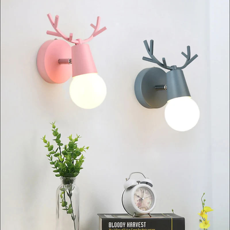 Econiko LED Antlers Wall Lamp Modern Indoor Lighting Sconce for Bedroom Living Room