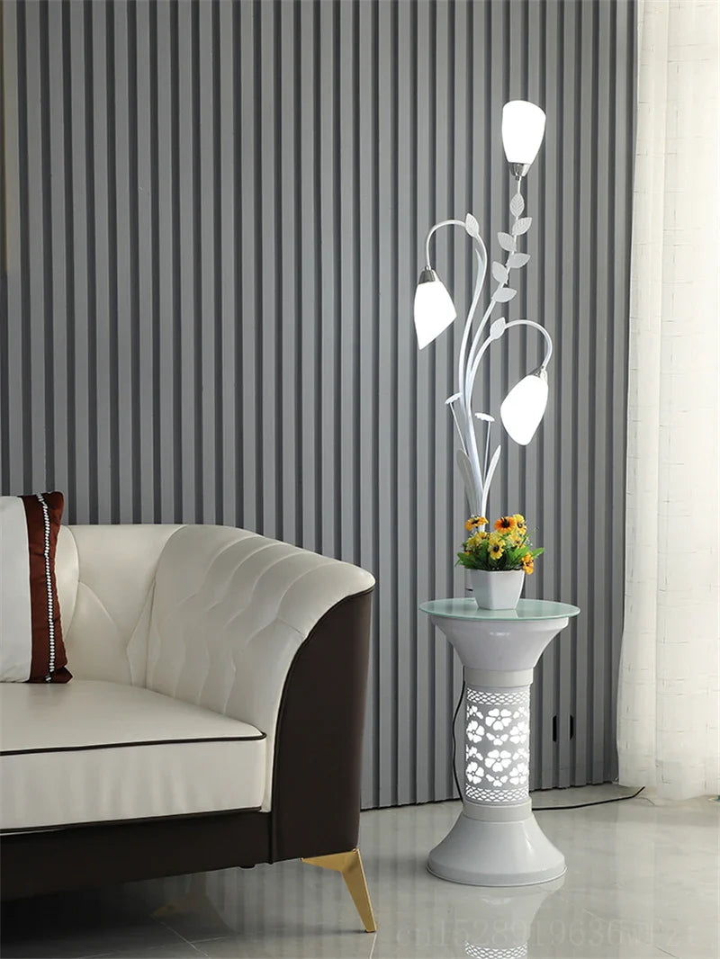 Acrylic Standing Lamp Shade by Econiko: Modern Floor Light for Living Room, Bedroom, or Sofa Reading