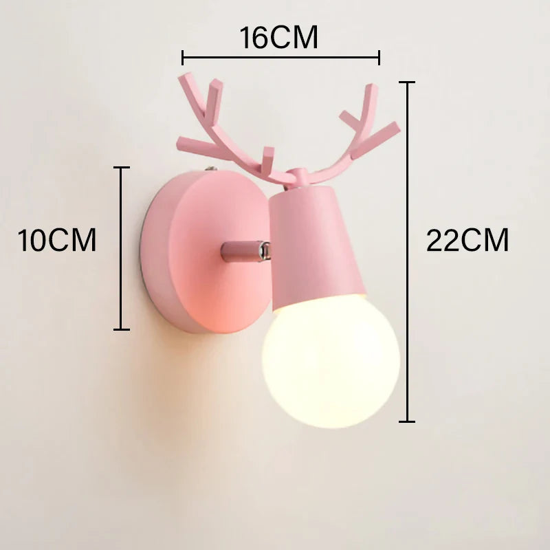 Econiko LED Antlers Wall Lamp Modern Indoor Lighting Sconce for Bedroom Living Room