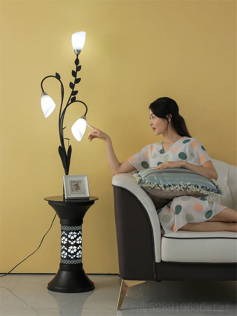 Acrylic Standing Lamp Shade by Econiko: Modern Floor Light for Living Room, Bedroom, or Sofa Reading