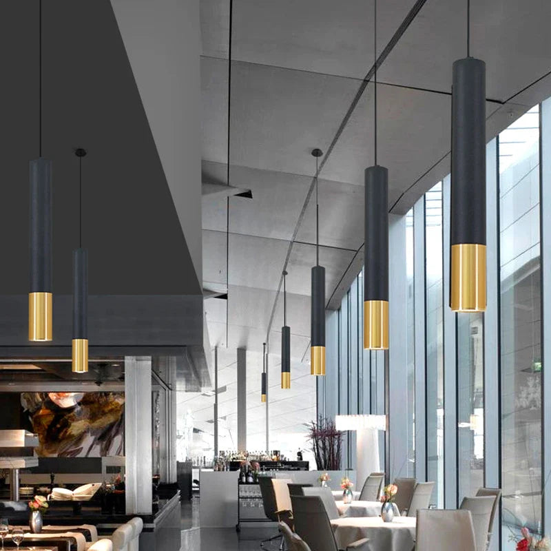 Econiko LED Tube Pendant Chandelier: Brighten Your Space with Style & Elegance