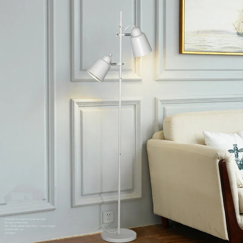 Adjustable 2-Light Floor Lamp for Living Room Decor by Econiko - Indoor Lighting