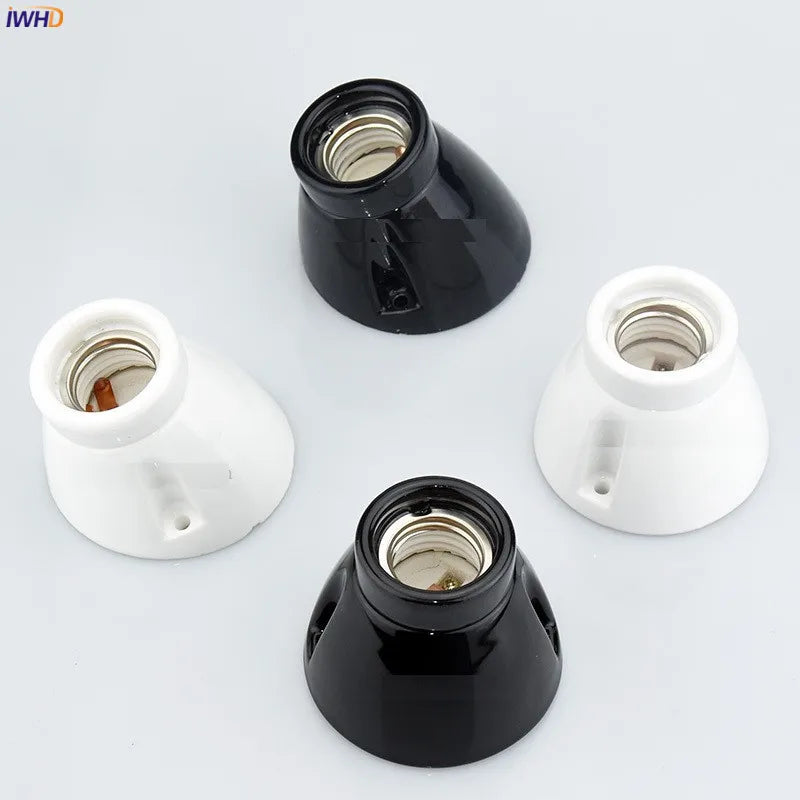 Ceramic E27 Socket Lamp Holder for Table Light - Econiko Vintage Bulb Base Fitting