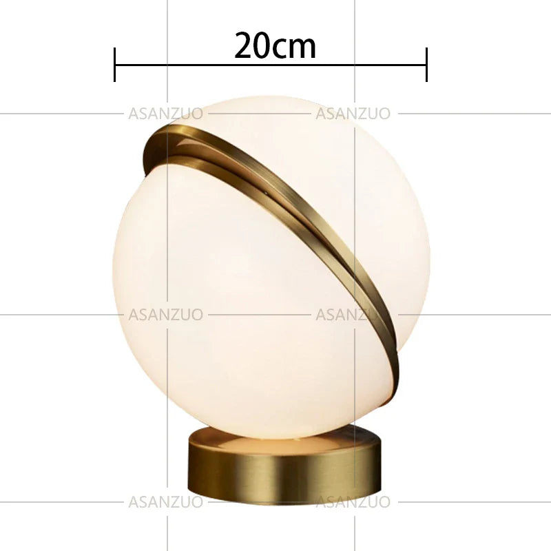 Acrylic Round Ball Table Lamp for Bedroom Decor Night Light by Econiko