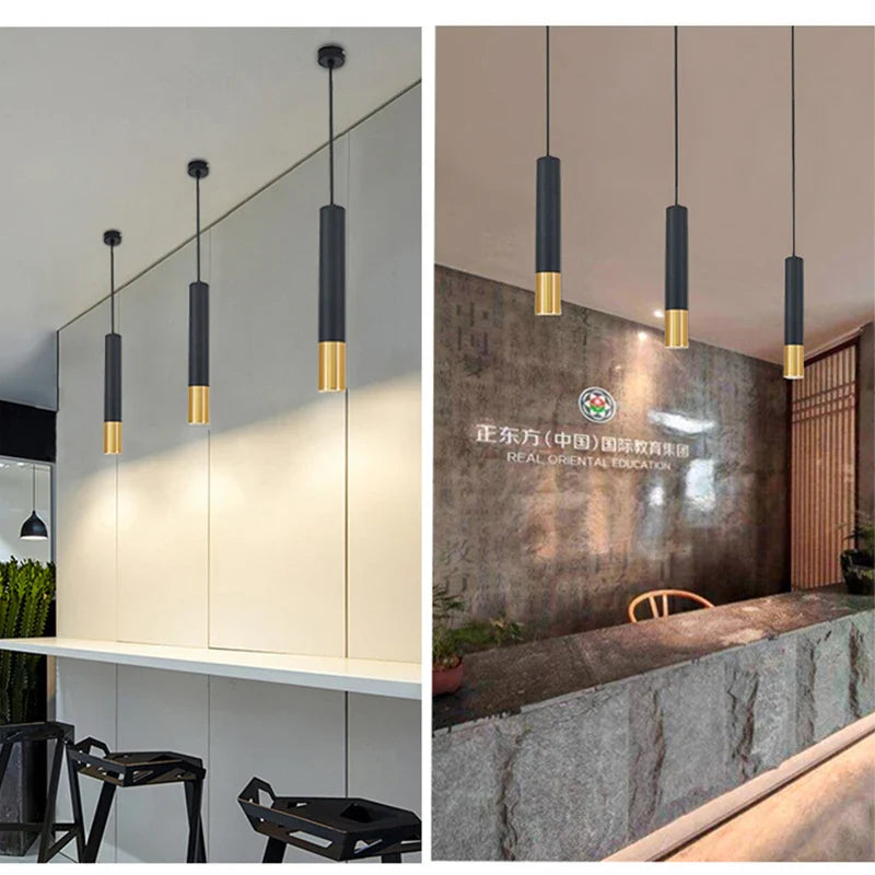 Econiko LED Tube Pendant Chandelier: Brighten Your Space with Style & Elegance