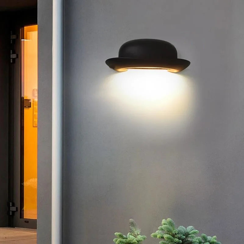 Econiko Hat Shape LED Wall Lamp Nordic Modern Waterproof Indoor Outdoor Sconce