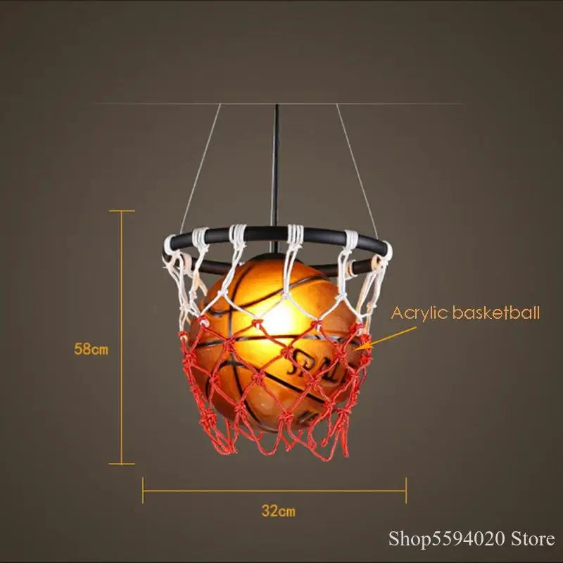 Acrylic Basketball Pendant Lights Hanging Lamp Home Deco Kitchen Living Room Bedroom Econiko