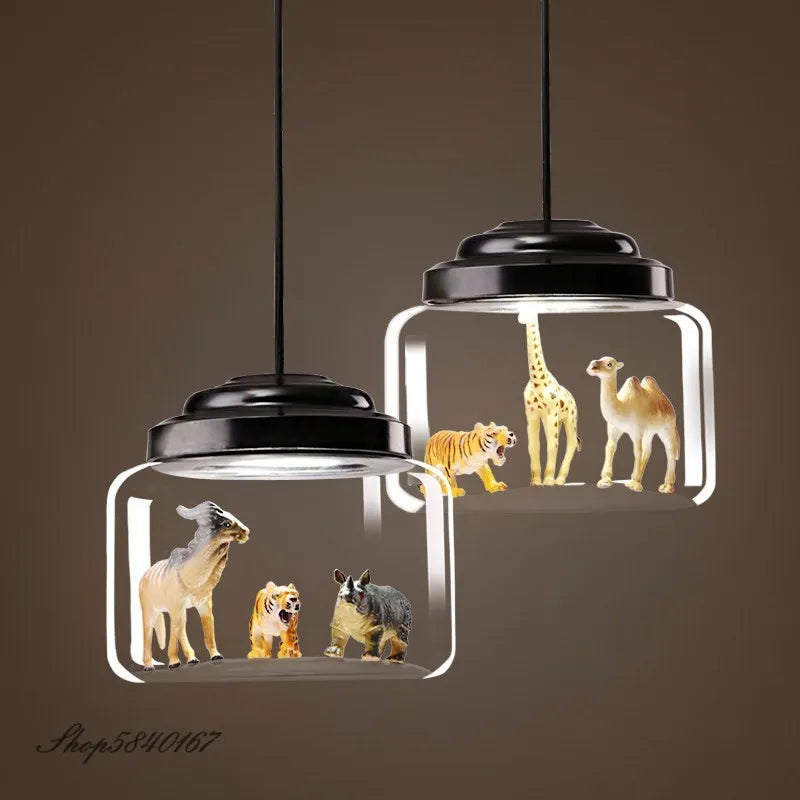 Animal Cute Pendant Lights for Children's Bedroom - Econiko Brand - Loft Living Room Lamps