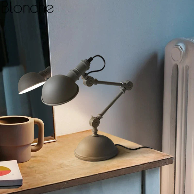 Adjustable Nordic Table Lamp with Robotic Arm Stand, Econiko Bedroom Study Lighting Fixture