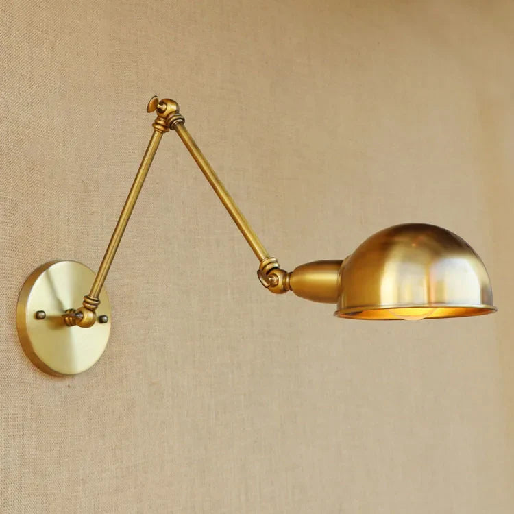 Adjustable Swing Arm Wall Light Industrial Vintage Sconce by Econiko: Home Lighting Loft Applique Murale