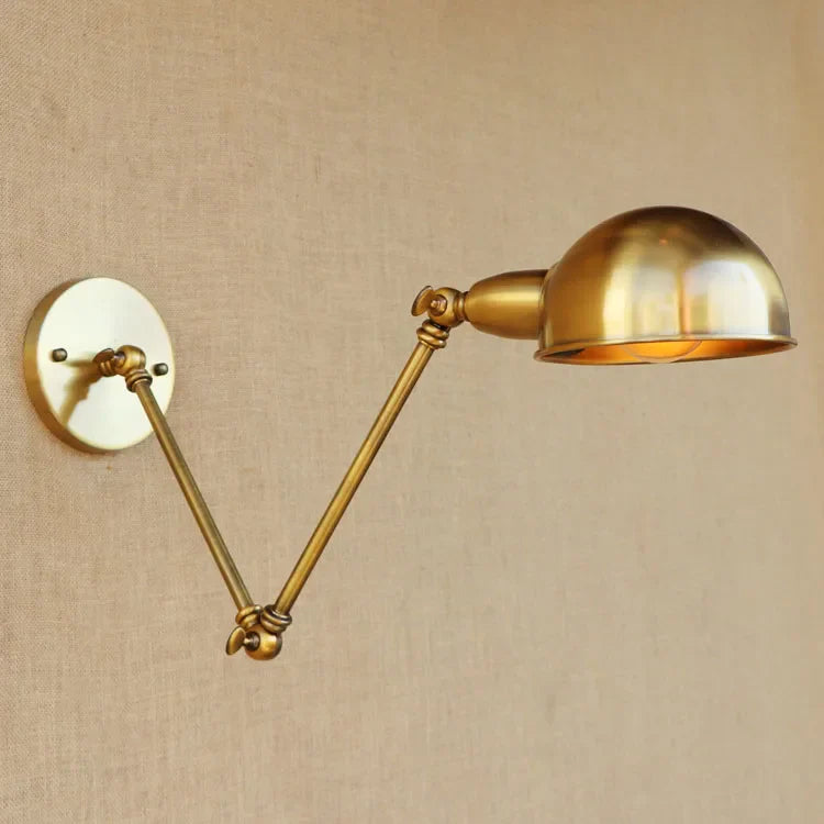 Adjustable Swing Arm Wall Light Industrial Vintage Sconce by Econiko: Home Lighting Loft Applique Murale