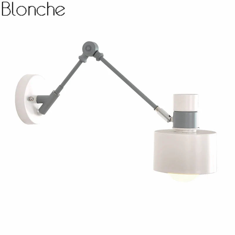 Adjustable Nordic LED Wall Lamp for Living Room Bedroom, Econiko Bedside Mirror Light Sconce