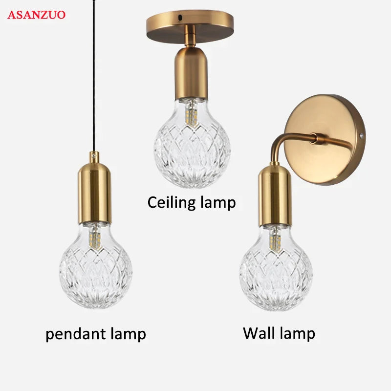 Brass LED Pendant Light - Econiko Hang Lamp for Dining & Living Room