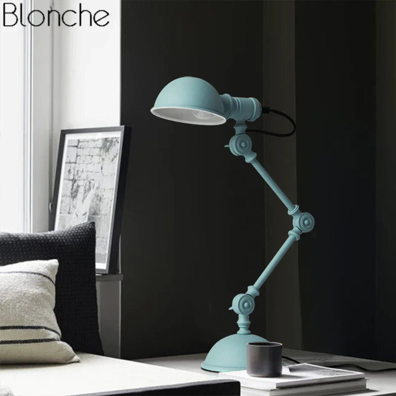 Adjustable Nordic Table Lamp with Robotic Arm Stand, Econiko Bedroom Study Lighting Fixture