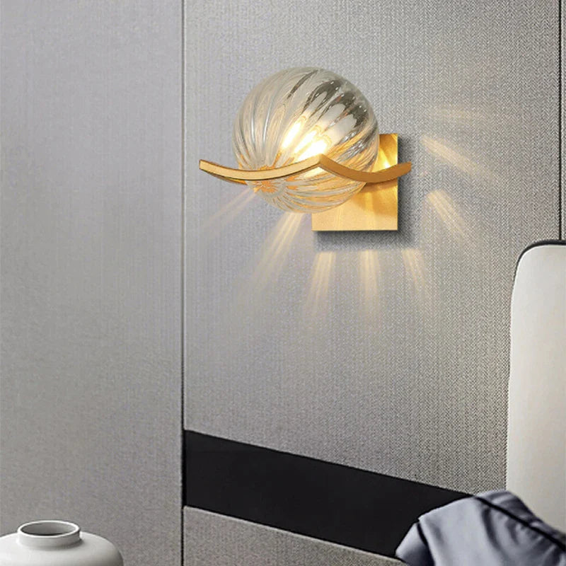 Econiko Nordic Glass LED Wall Lamp for Indoor Home Decor & Lighting