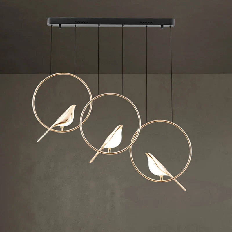 Econiko Magpie Bird LED Pendant Chandeliers for Nordic Modern Indoor Lighting