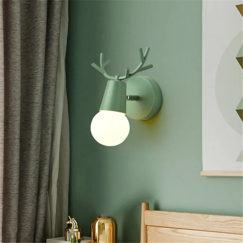 Econiko LED Antlers Wall Lamp Modern Indoor Lighting Sconce for Bedroom Living Room