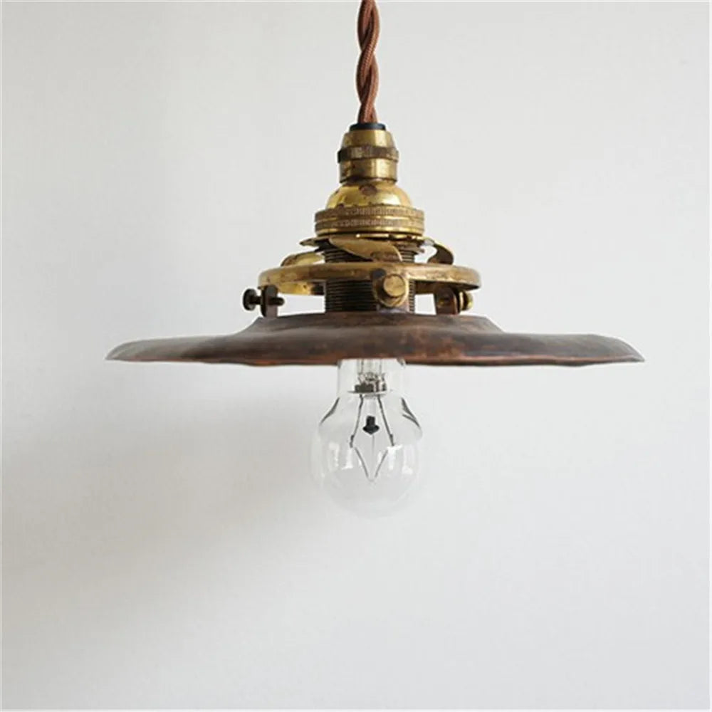 Brass Pendant Light for Kitchen/Dining Room | Econiko Industrial Vintage Hanging Lamp