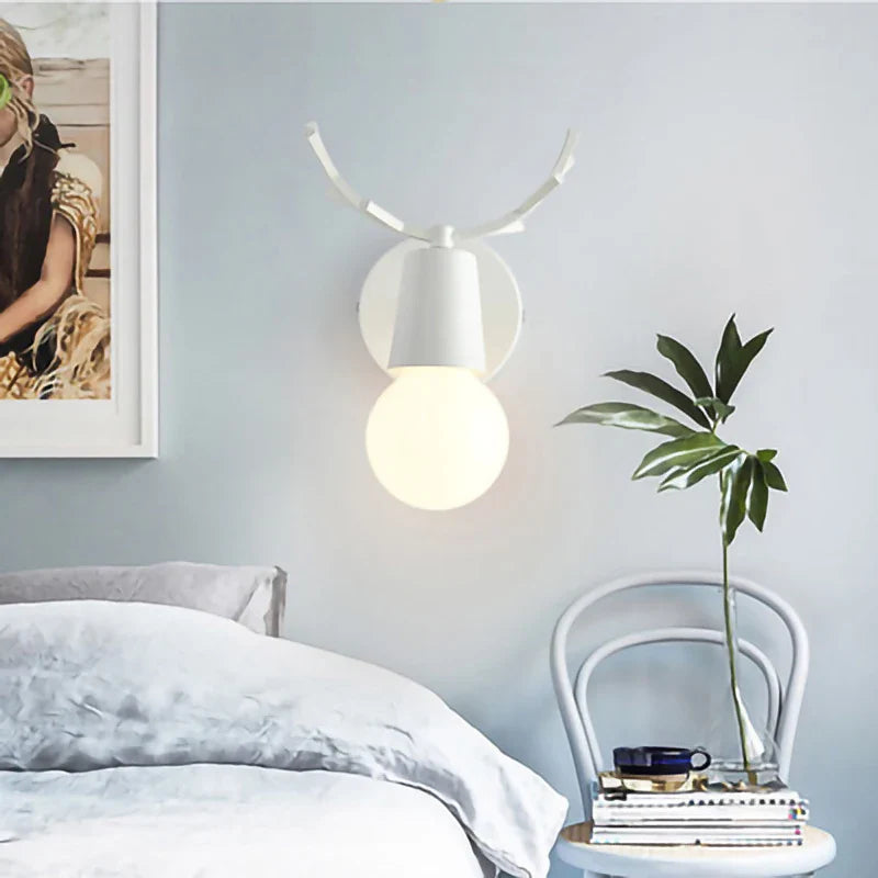 Econiko LED Antlers Wall Lamp Modern Indoor Lighting Sconce for Bedroom Living Room