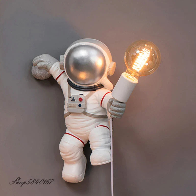 Astronaut Wall Sconce Resin Space Man Lamp for Living Room Bedroom Decor, Econiko Art Deco