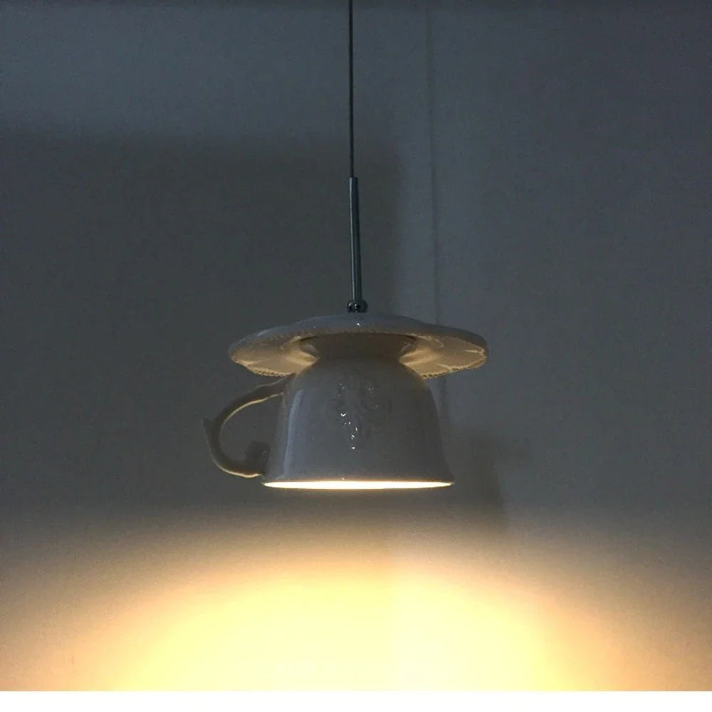 Ceramic Nordic Pendant Light for Kitchen & Dining Room by Econiko - Vintage LED Fixture