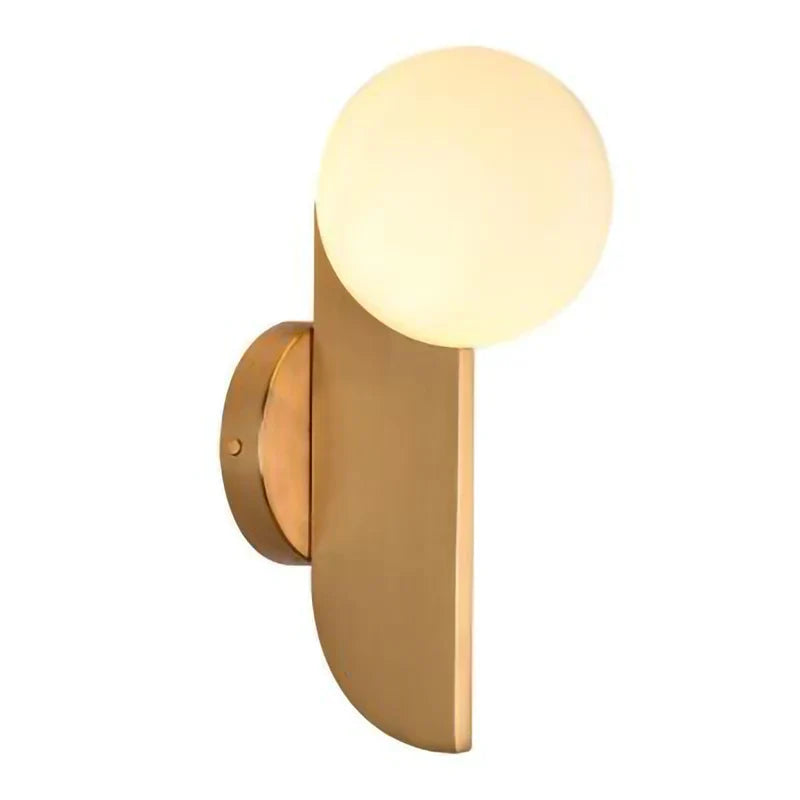 Econiko Nordic Light Gold Glass Ball LED Wall Lamp for Luxury Indoor Lighting