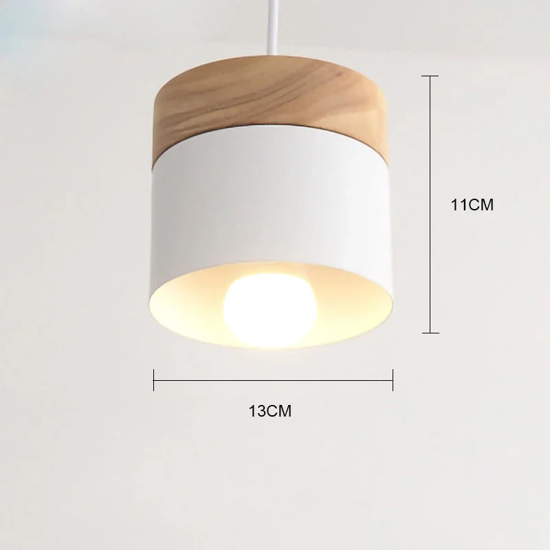 Econiko Nordic Minimalist Wood LED Chandelier Pendant Light for Modern Home Decor