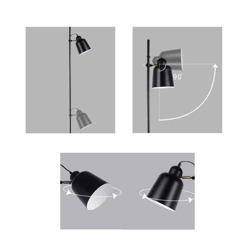 Adjustable 2-Light Floor Lamp for Living Room Decor by Econiko - Indoor Lighting