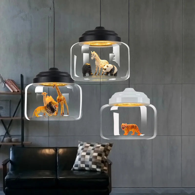 Animal Cute Pendant Lights for Children's Bedroom - Econiko Brand - Loft Living Room Lamps