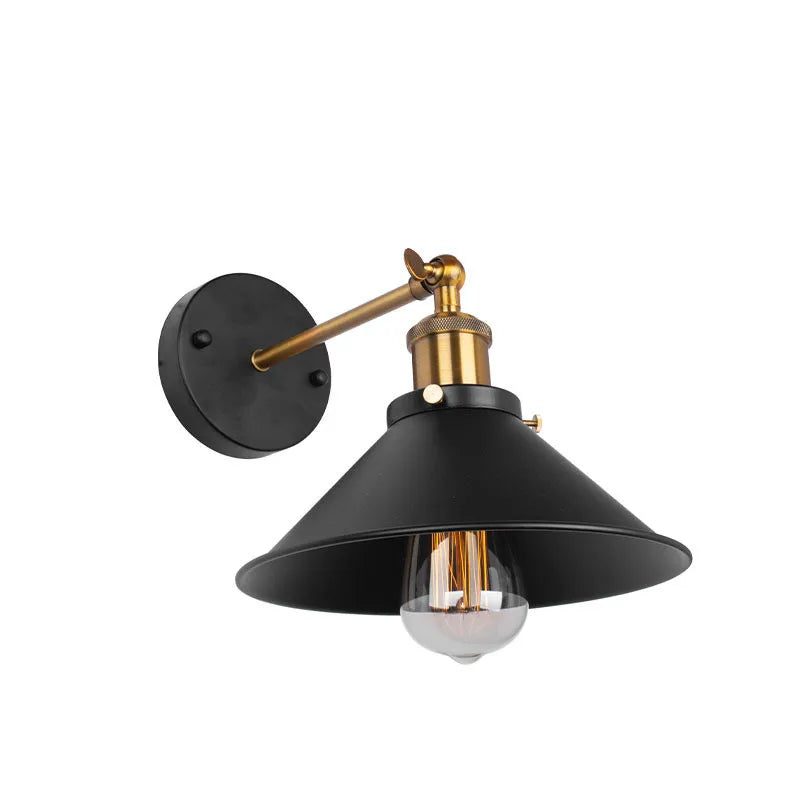 Black Iron Wall Sconces by Econiko - Adjustable for Living Room Bedside Reading.