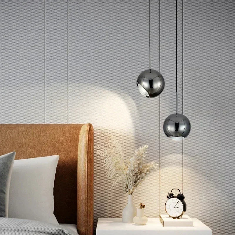 Adjustable LED Round Pendant Light for Modern Home Decor by Econiko - Bedroom Chandelier Lighting