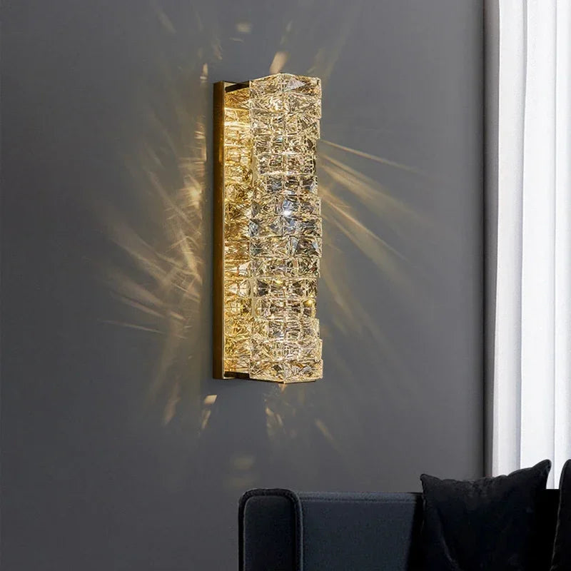 Econiko K9 Crystal LED Wall Lamp: Luxury Modern Nordic Sconces for Home Decor in Living Room