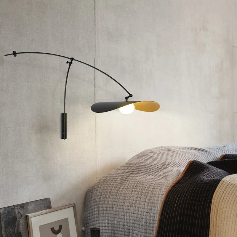 Adjustable Long Arm LED Wall Lamp Industrial Style Retro Bedroom Study Basement Rocker