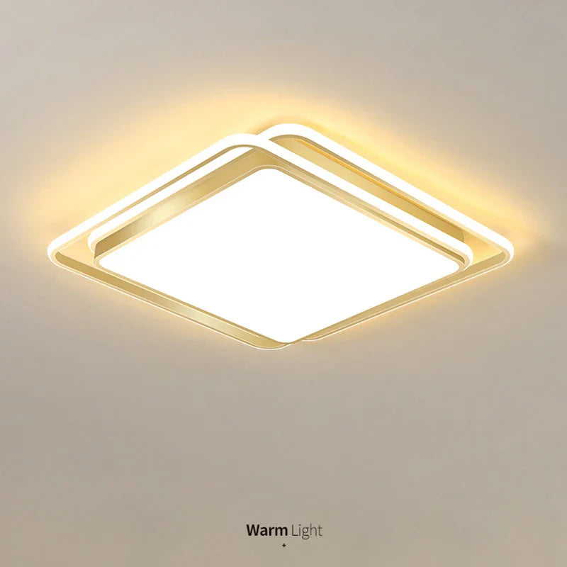 Nordic Modern LED Ceiling Lamp 152W Gold Light Fixture for Living Room by Econiko.