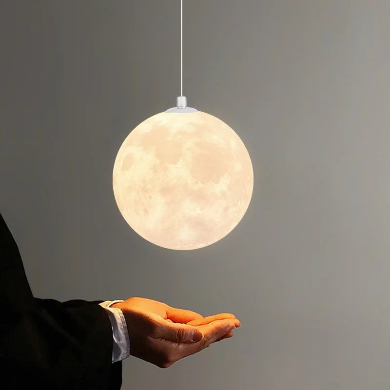 Moon Pendant LED Chandelier Indoor Light for Bedroom Living Room by Econiko