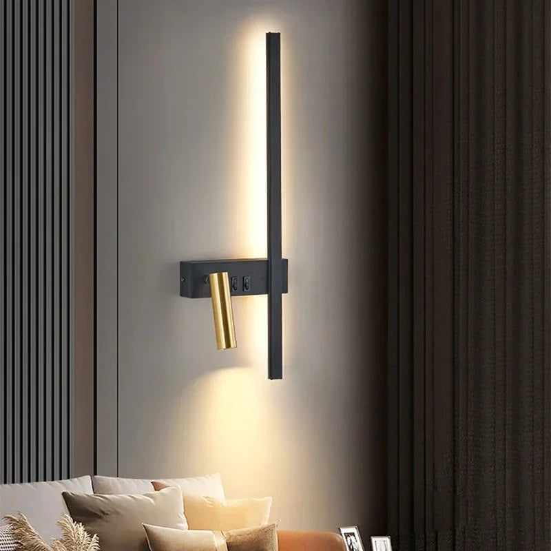 Adjustable LED Wall Sconce for Bedroom Living Background Wall Lamp by Econiko.