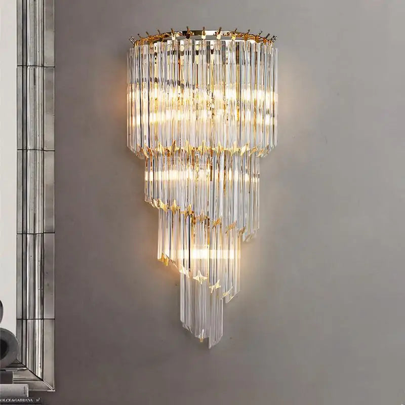 Econiko Crystal Nordic LED Wall Light Modern Sconces for Bedroom Living Room