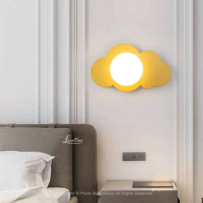 Econiko Cloud Model Nordic LED Wall Lamp for Modern Indoor Lighting in Living Room & Bedroom