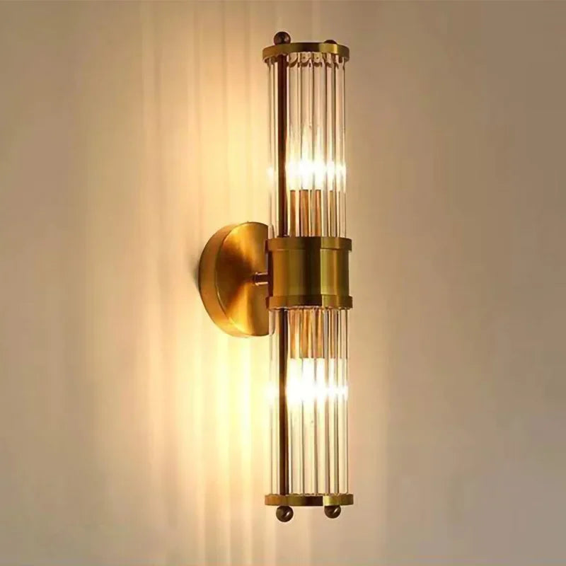 Luxury Nordic Gold Crystal LED Wall Sconces Indoor Lighting Econiko Branded for Home Decor