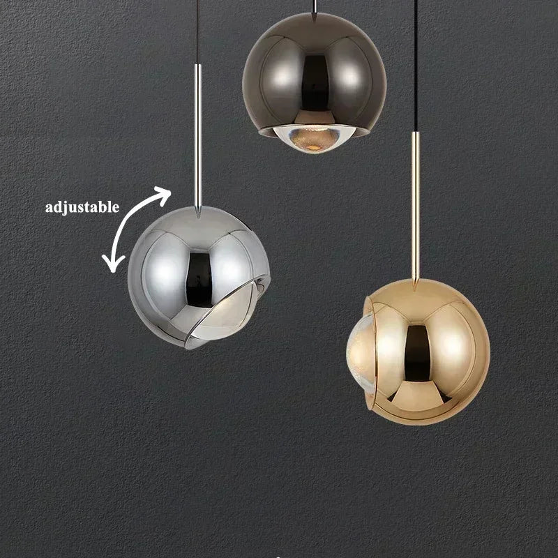 Adjustable LED Round Pendant Light for Modern Home Decor by Econiko - Bedroom Chandelier Lighting