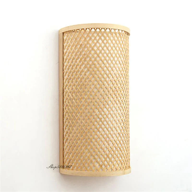 Bamboo Wall Lamp Lights Retro Minimalist Restaurant Sconce Decor Kitchen - Econiko